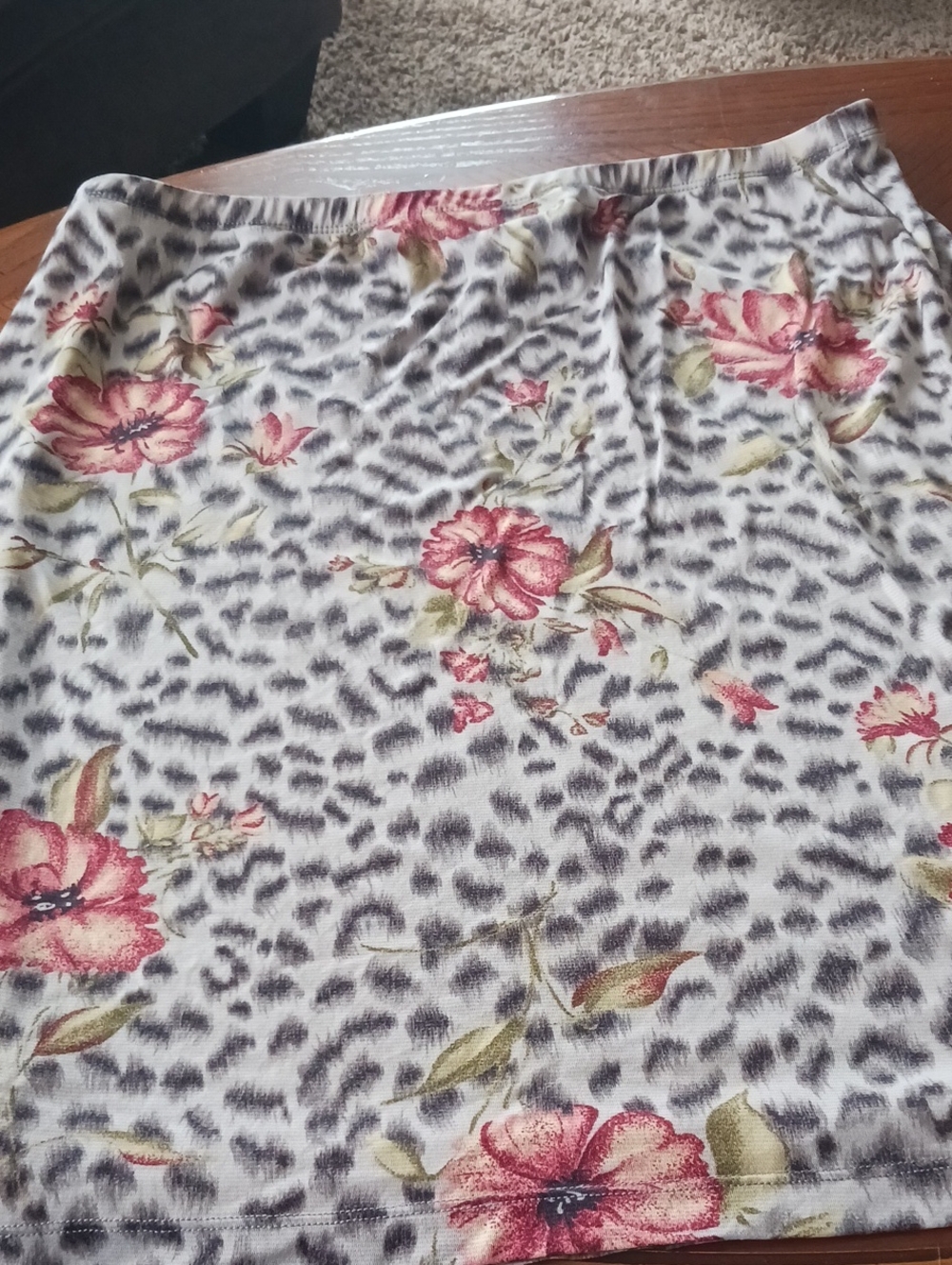 Style & Co. Beige Nylon Skirtwith Floral Print